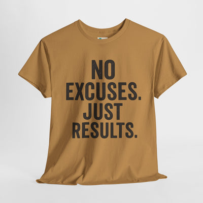 Motivational Unisex Heavy Cotton Tee - No Excuses Just Results, Fitness Shirt, Workout Apparel, Inspirational Top, Gift for Athletes, [...]
