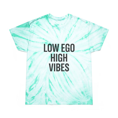Low Ego High Vibes Tie-Dye Tee, Boho T-Shirt, Positive Vibes Shirt, Casual Summer Top, Gift for Friends, Festival Wear