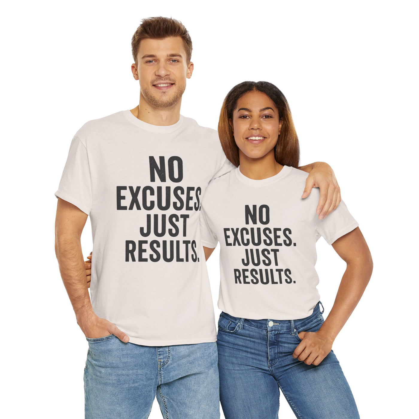 Motivational Unisex Heavy Cotton Tee - No Excuses Just Results, Fitness Shirt, Workout Apparel, Inspirational Top, Gift for Athletes, [...]
