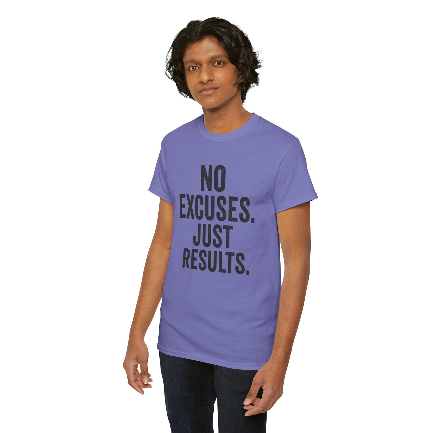 Motivational Unisex Heavy Cotton Tee - No Excuses Just Results, Fitness Shirt, Workout Apparel, Inspirational Top, Gift for Athletes, [...]