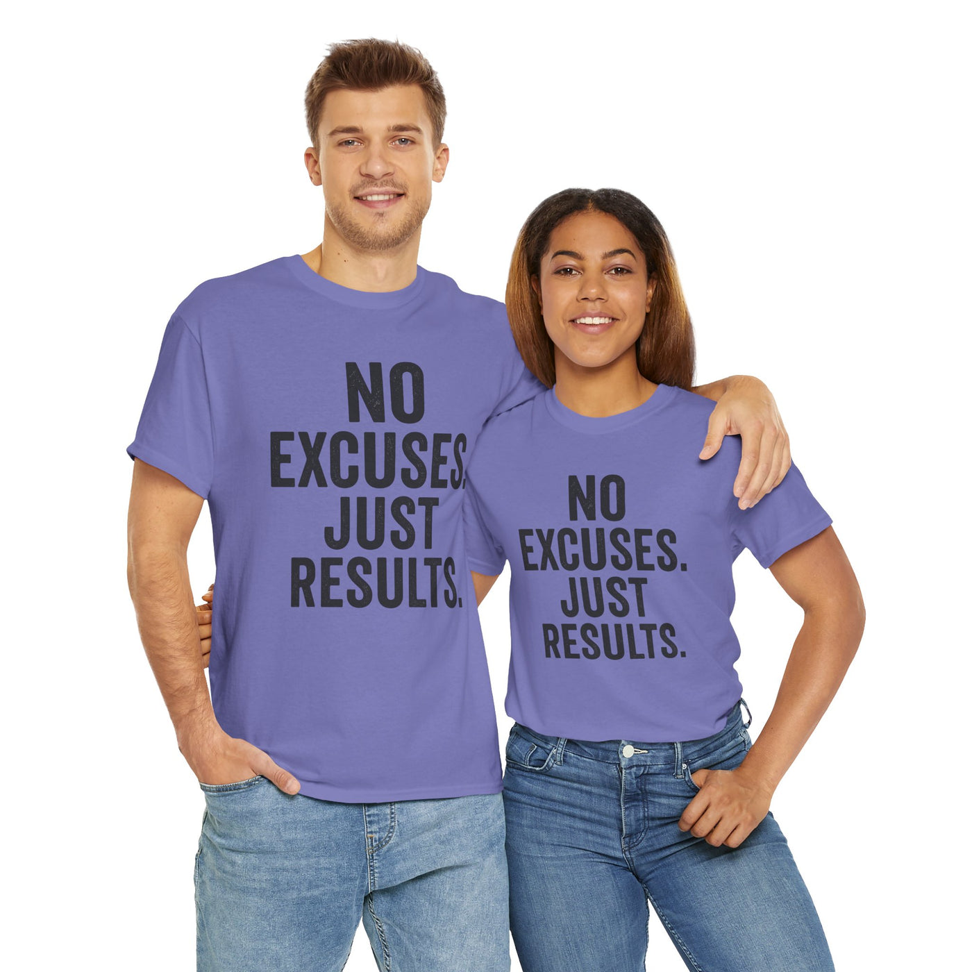 Motivational Unisex Heavy Cotton Tee - No Excuses Just Results, Fitness Shirt, Workout Apparel, Inspirational Top, Gift for Athletes, [...]