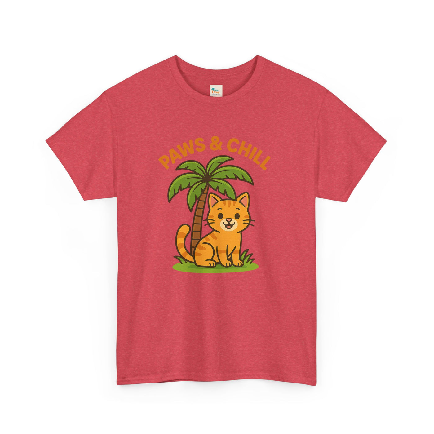 Paws & Chill Funny Cat T-Shirt – Cute Unisex Cat Lover Tee
