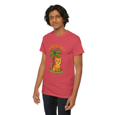 Paws & Chill Funny Cat T-Shirt – Cute Unisex Cat Lover Tee