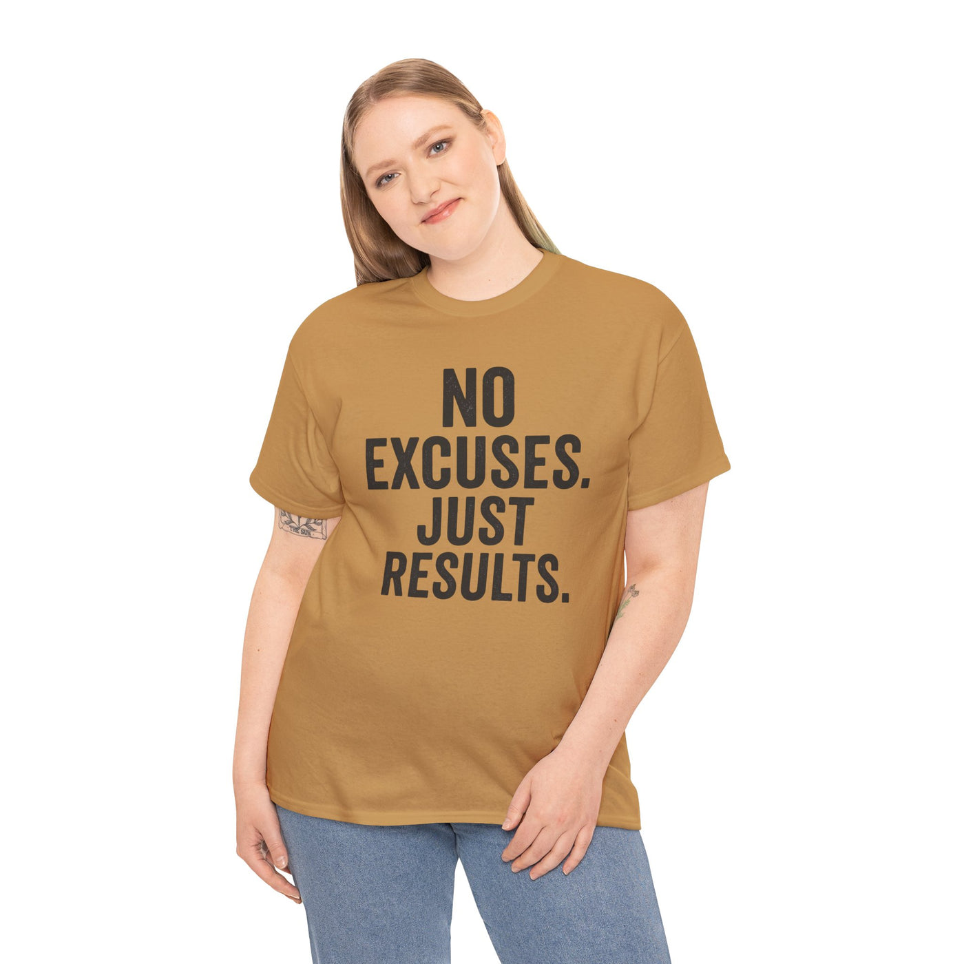 Motivational Unisex Heavy Cotton Tee - No Excuses Just Results, Fitness Shirt, Workout Apparel, Inspirational Top, Gift for Athletes, [...]