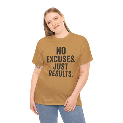 Motivational Unisex Heavy Cotton Tee - No Excuses Just Results, Fitness Shirt, Workout Apparel, Inspirational Top, Gift for Athletes, [...]