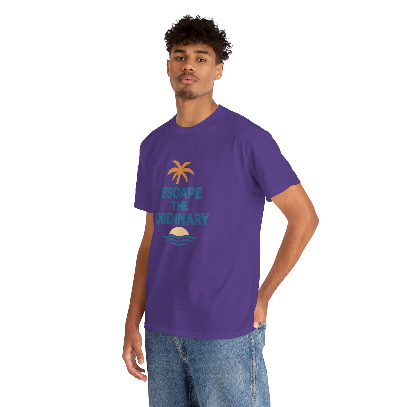 Escape the Ordinary T-Shirt – Tropical Palm Tree Shirt – Adventure Travel Unisex Tee – Summer Beach Shirt – Motivational Graphic Tee
