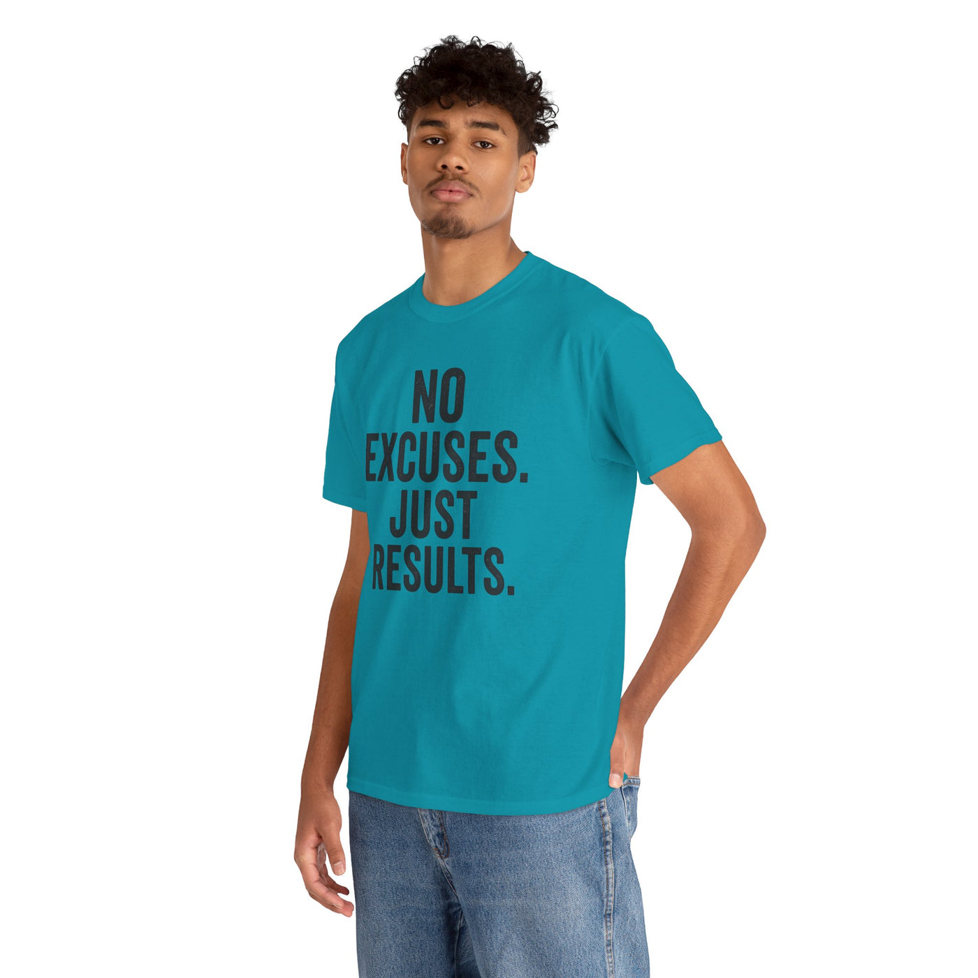 Motivational Unisex Heavy Cotton Tee - No Excuses Just Results, Fitness Shirt, Workout Apparel, Inspirational Top, Gift for Athletes, [...]