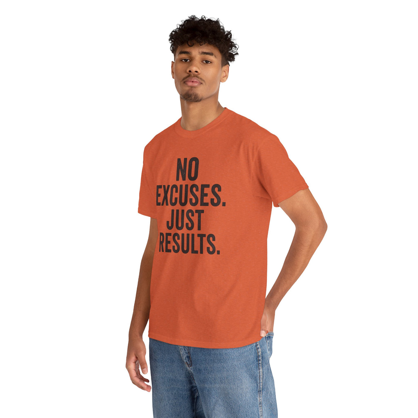 Motivational Unisex Heavy Cotton Tee - No Excuses Just Results, Fitness Shirt, Workout Apparel, Inspirational Top, Gift for Athletes, [...]