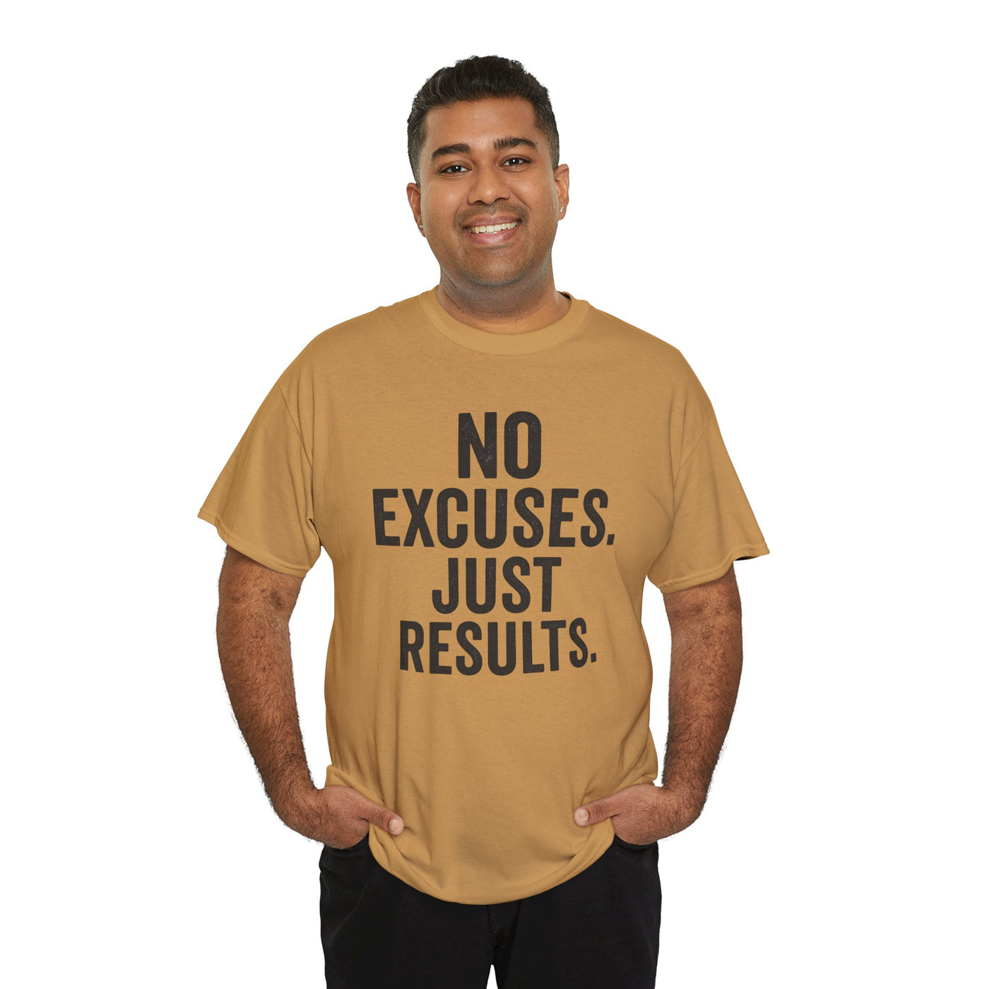 Motivational Unisex Heavy Cotton Tee - No Excuses Just Results, Fitness Shirt, Workout Apparel, Inspirational Top, Gift for Athletes, [...]