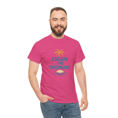 Escape the Ordinary T-Shirt – Tropical Palm Tree Shirt – Adventure Travel Unisex Tee – Summer Beach Shirt – Motivational Graphic Tee