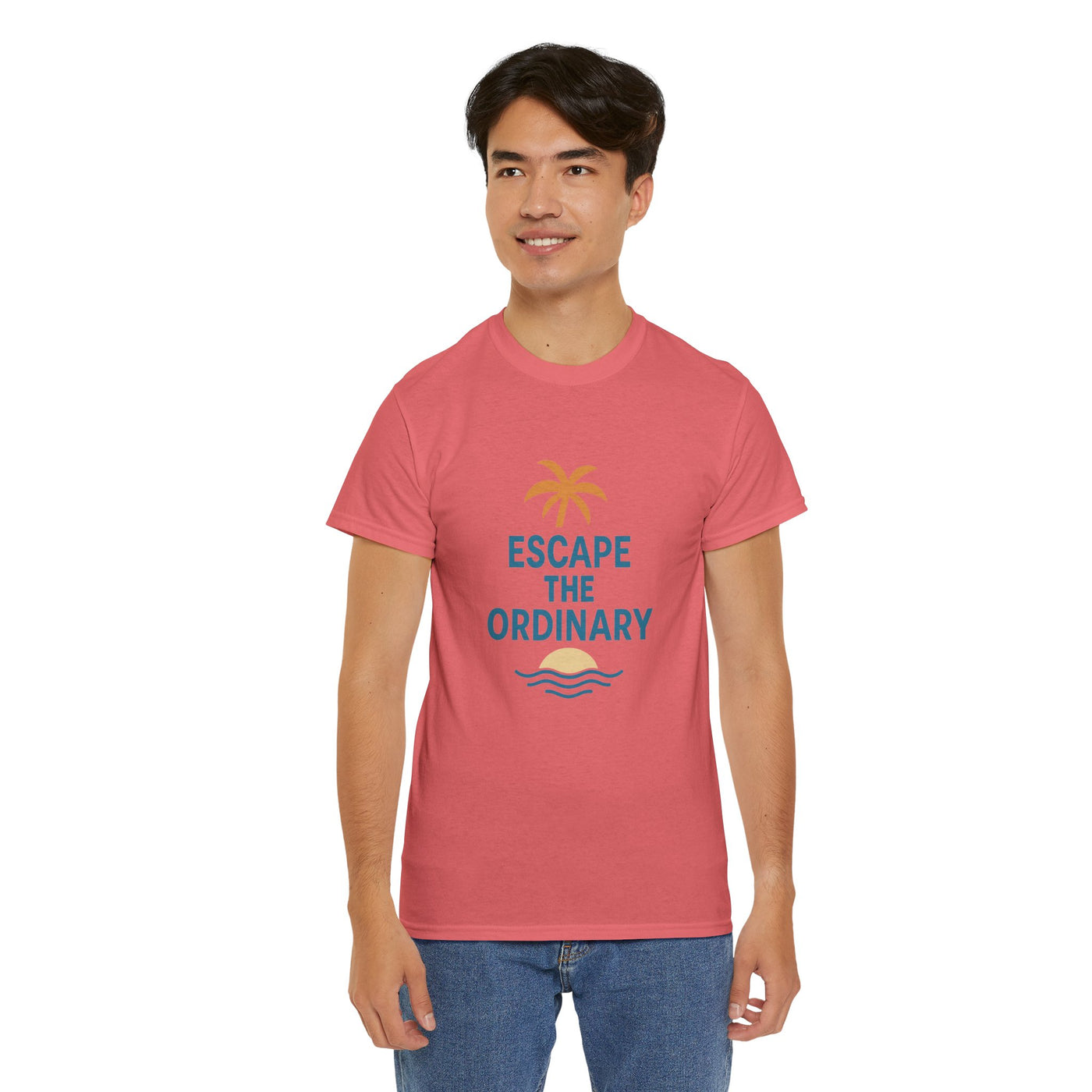Escape the Ordinary T-Shirt – Tropical Palm Tree Shirt – Adventure Travel Unisex Tee – Summer Beach Shirt – Motivational Graphic Tee