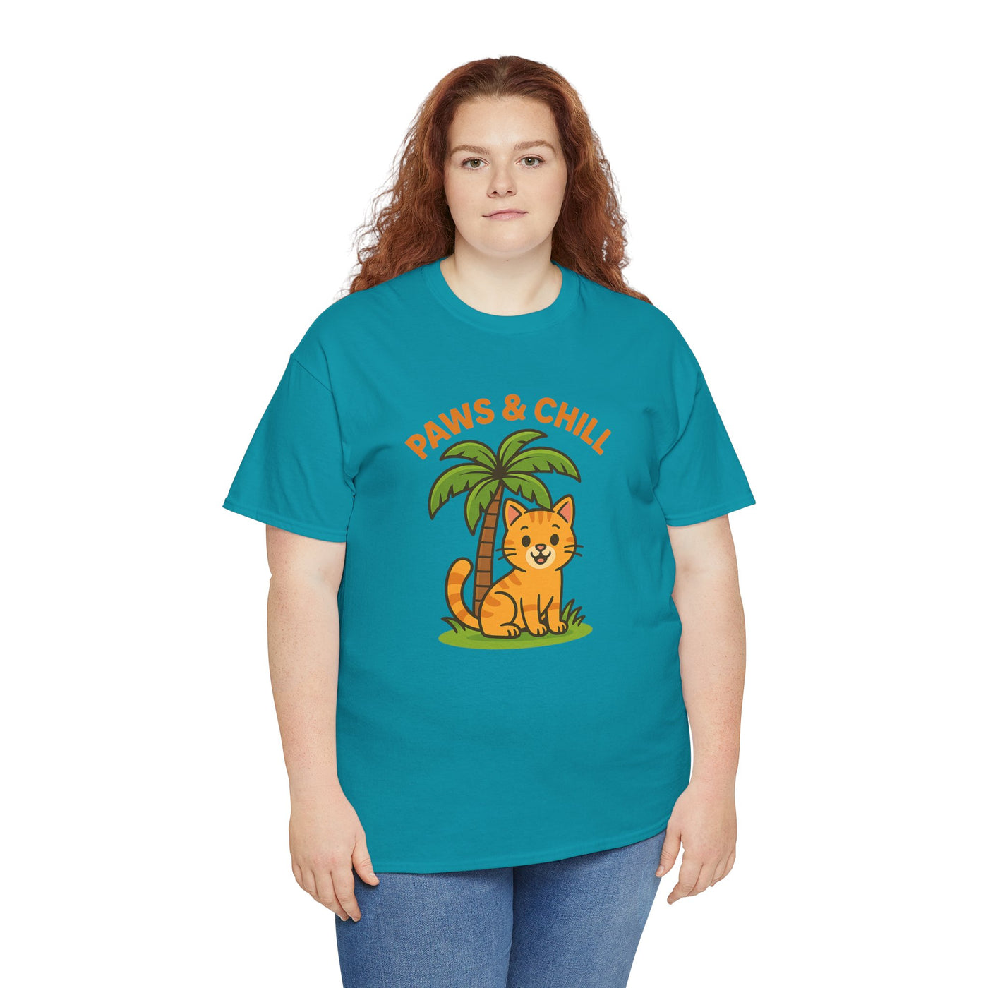 Paws & Chill Funny Cat T-Shirt – Cute Unisex Cat Lover Tee
