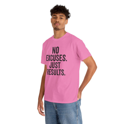 Motivational Unisex Heavy Cotton Tee - No Excuses Just Results, Fitness Shirt, Workout Apparel, Inspirational Top, Gift for Athletes, [...]