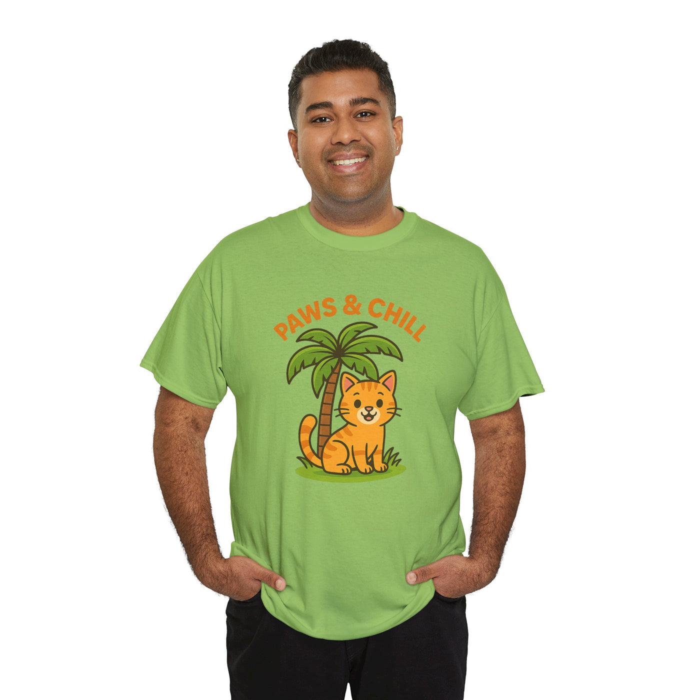 Paws & Chill Funny Cat T-Shirt – Cute Unisex Cat Lover Tee