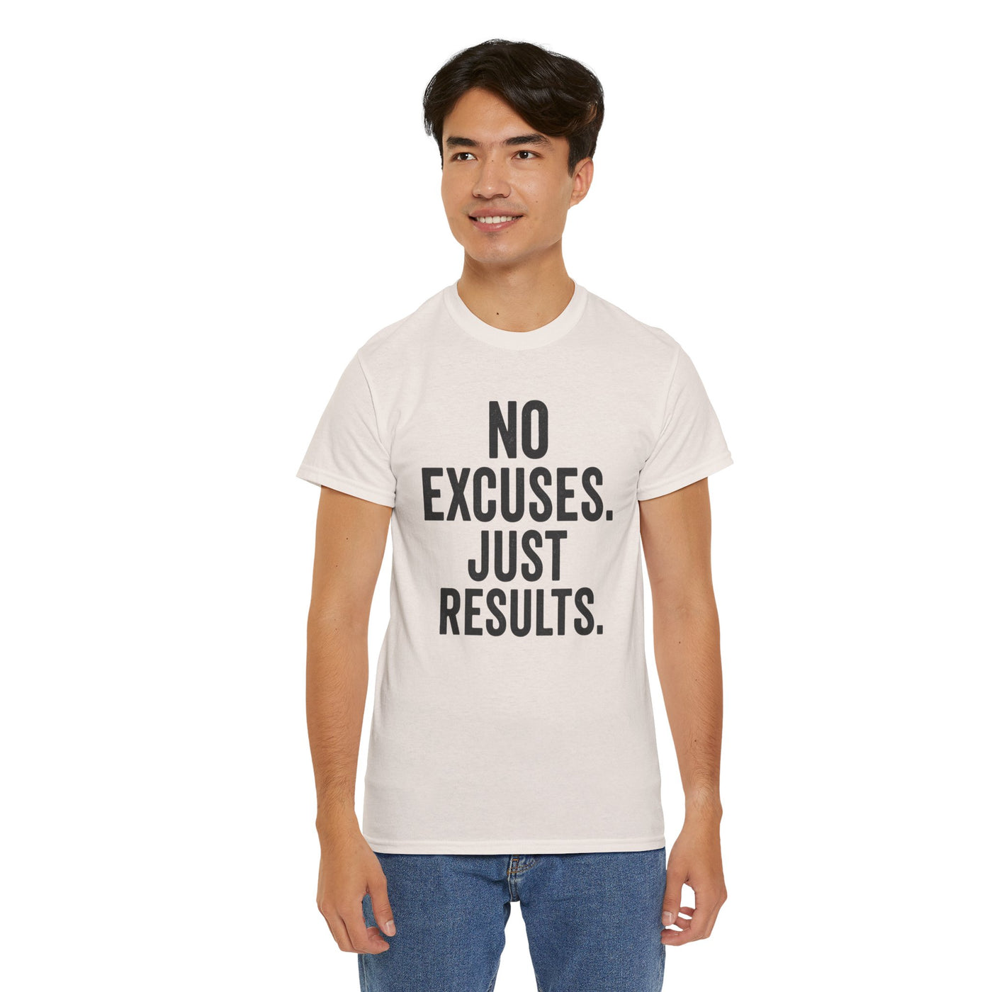 Motivational Unisex Heavy Cotton Tee - No Excuses Just Results, Fitness Shirt, Workout Apparel, Inspirational Top, Gift for Athletes, [...]