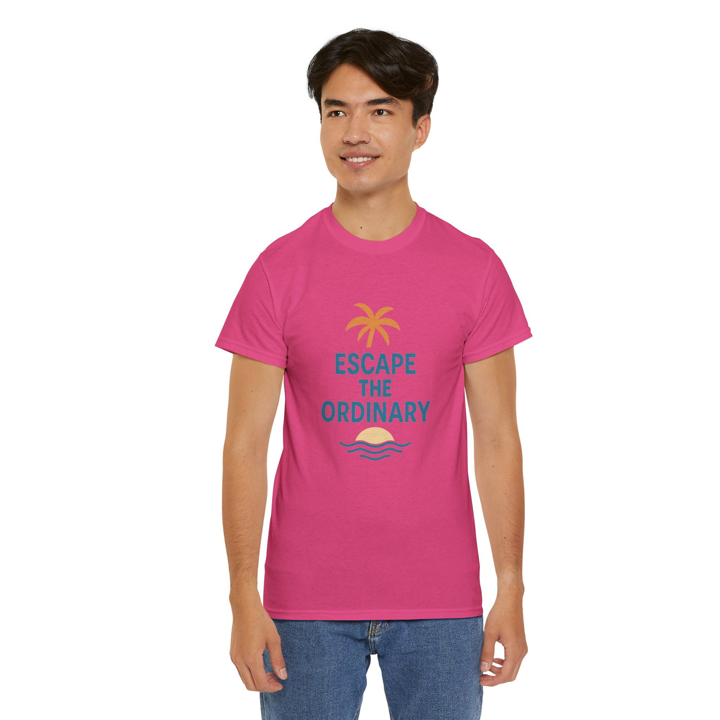 Escape the Ordinary T-Shirt – Tropical Palm Tree Shirt – Adventure Travel Unisex Tee – Summer Beach Shirt – Motivational Graphic Tee