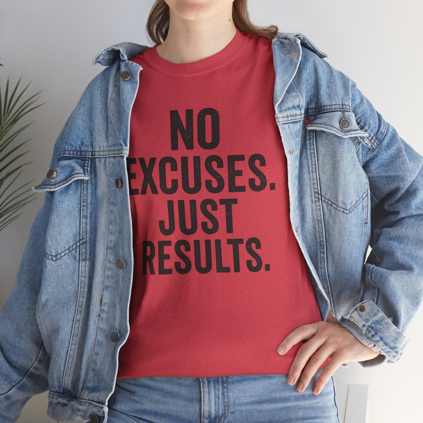 Motivational Unisex Heavy Cotton Tee - No Excuses Just Results, Fitness Shirt, Workout Apparel, Inspirational Top, Gift for Athletes, [...]
