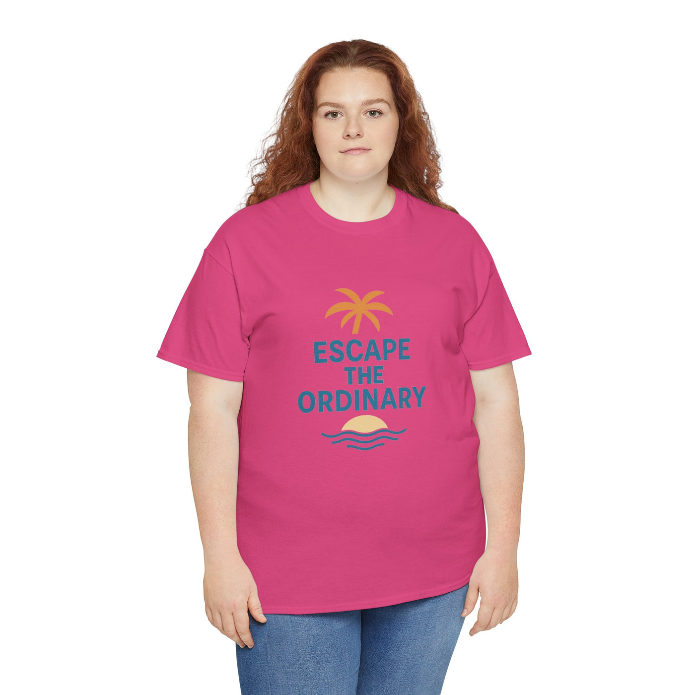 Escape the Ordinary T-Shirt – Tropical Palm Tree Shirt – Adventure Travel Unisex Tee – Summer Beach Shirt – Motivational Graphic Tee