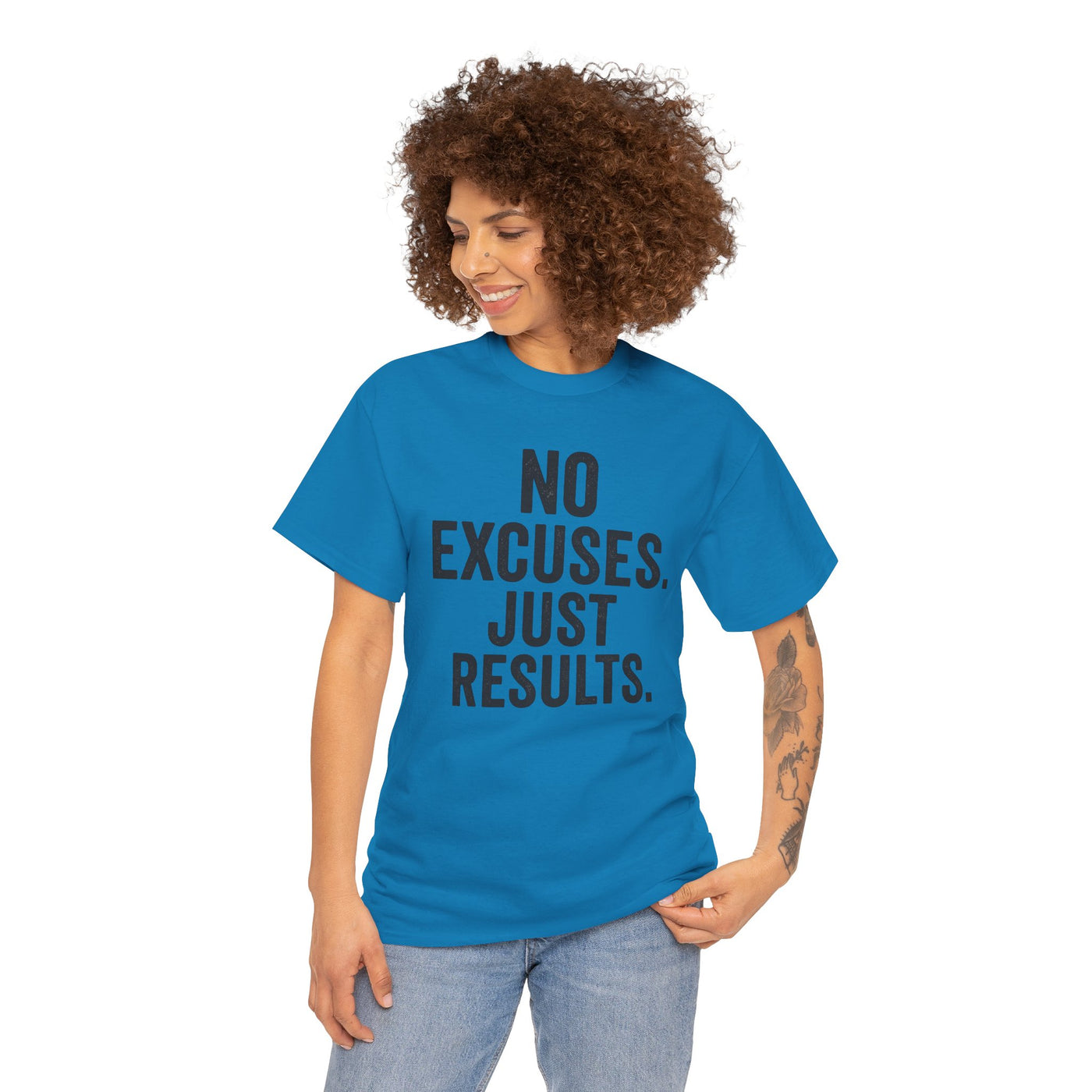 Motivational Unisex Heavy Cotton Tee - No Excuses Just Results, Fitness Shirt, Workout Apparel, Inspirational Top, Gift for Athletes, [...]