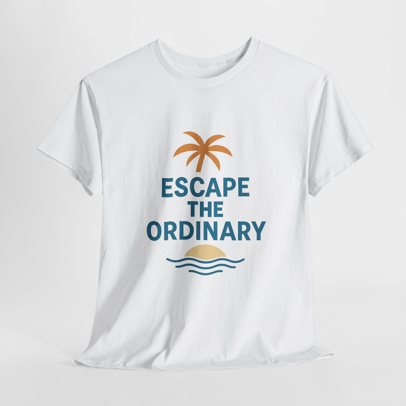 Escape the Ordinary T-Shirt – Tropical Palm Tree Shirt – Adventure Travel Unisex Tee – Summer Beach Shirt – Motivational Graphic Tee