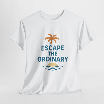Escape the Ordinary T-Shirt – Tropical Palm Tree Shirt – Adventure Travel Unisex Tee – Summer Beach Shirt – Motivational Graphic Tee