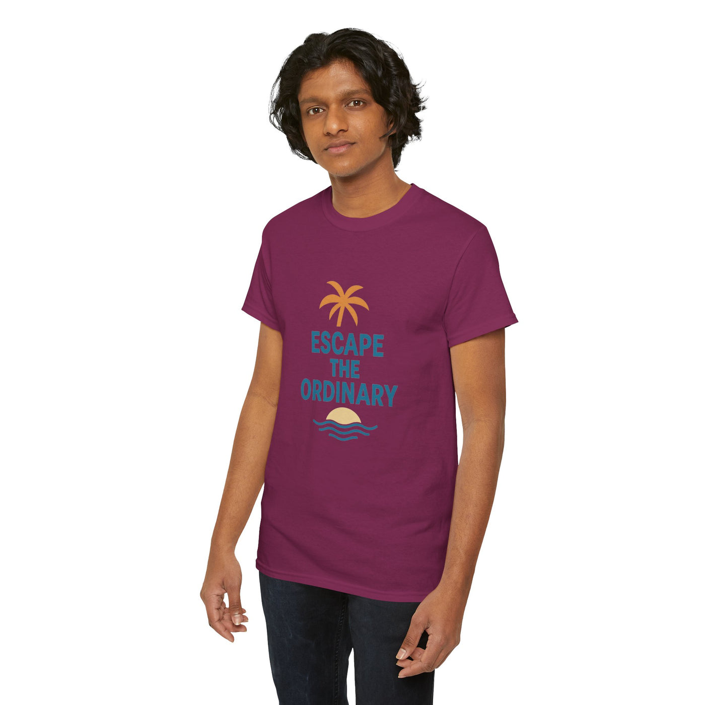 Escape the Ordinary T-Shirt – Tropical Palm Tree Shirt – Adventure Travel Unisex Tee – Summer Beach Shirt – Motivational Graphic Tee
