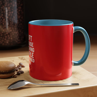 Funny Gym Coffee Mug – “I Lift Because Punching People is Frowned Upon” – 11oz Mug with Color Inside – Gift for Gym Lovers