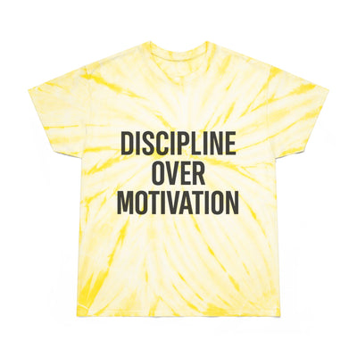 Tie-Dye Tee, Cyclone - Motivational T-Shirt, Yellow Tie-Dye Shirt, Casual Wear, Gift for Fitness Lovers, Gym Apparel, Summer Outfit