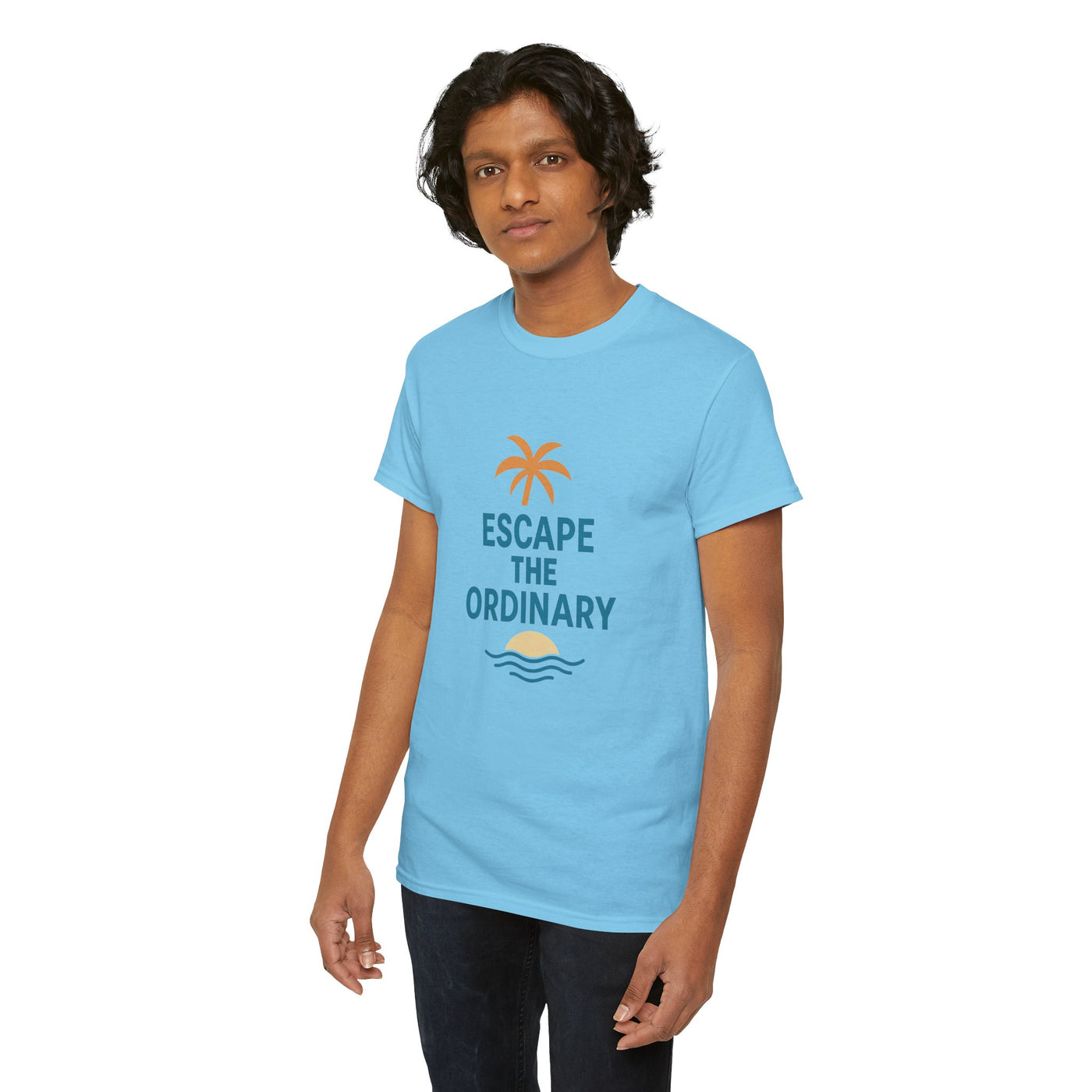 Escape the Ordinary T-Shirt – Tropical Palm Tree Shirt – Adventure Travel Unisex Tee – Summer Beach Shirt – Motivational Graphic Tee
