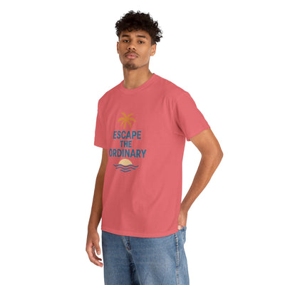 Escape the Ordinary T-Shirt – Tropical Palm Tree Shirt – Adventure Travel Unisex Tee – Summer Beach Shirt – Motivational Graphic Tee
