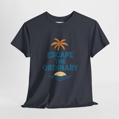 Escape the Ordinary T-Shirt – Tropical Palm Tree Shirt – Adventure Travel Unisex Tee – Summer Beach Shirt – Motivational Graphic Tee