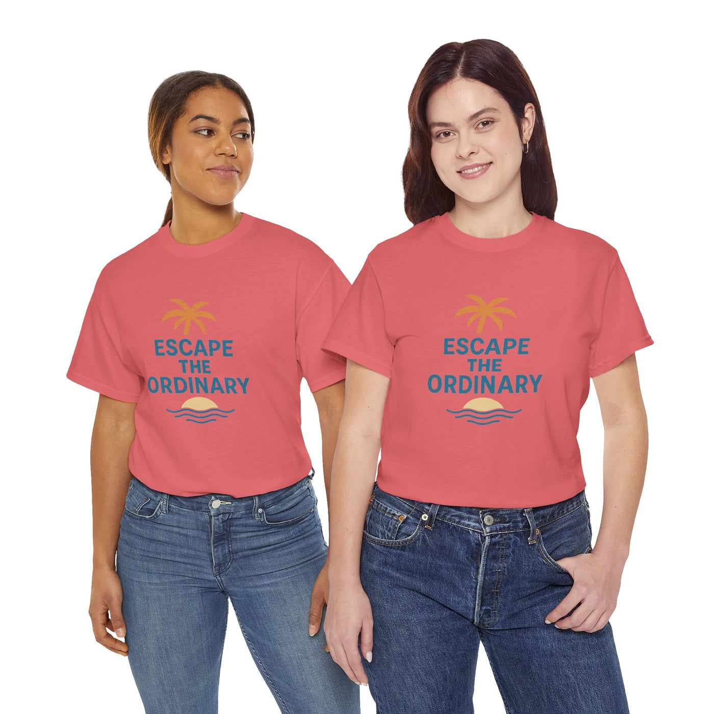 Escape the Ordinary T-Shirt – Tropical Palm Tree Shirt – Adventure Travel Unisex Tee – Summer Beach Shirt – Motivational Graphic Tee
