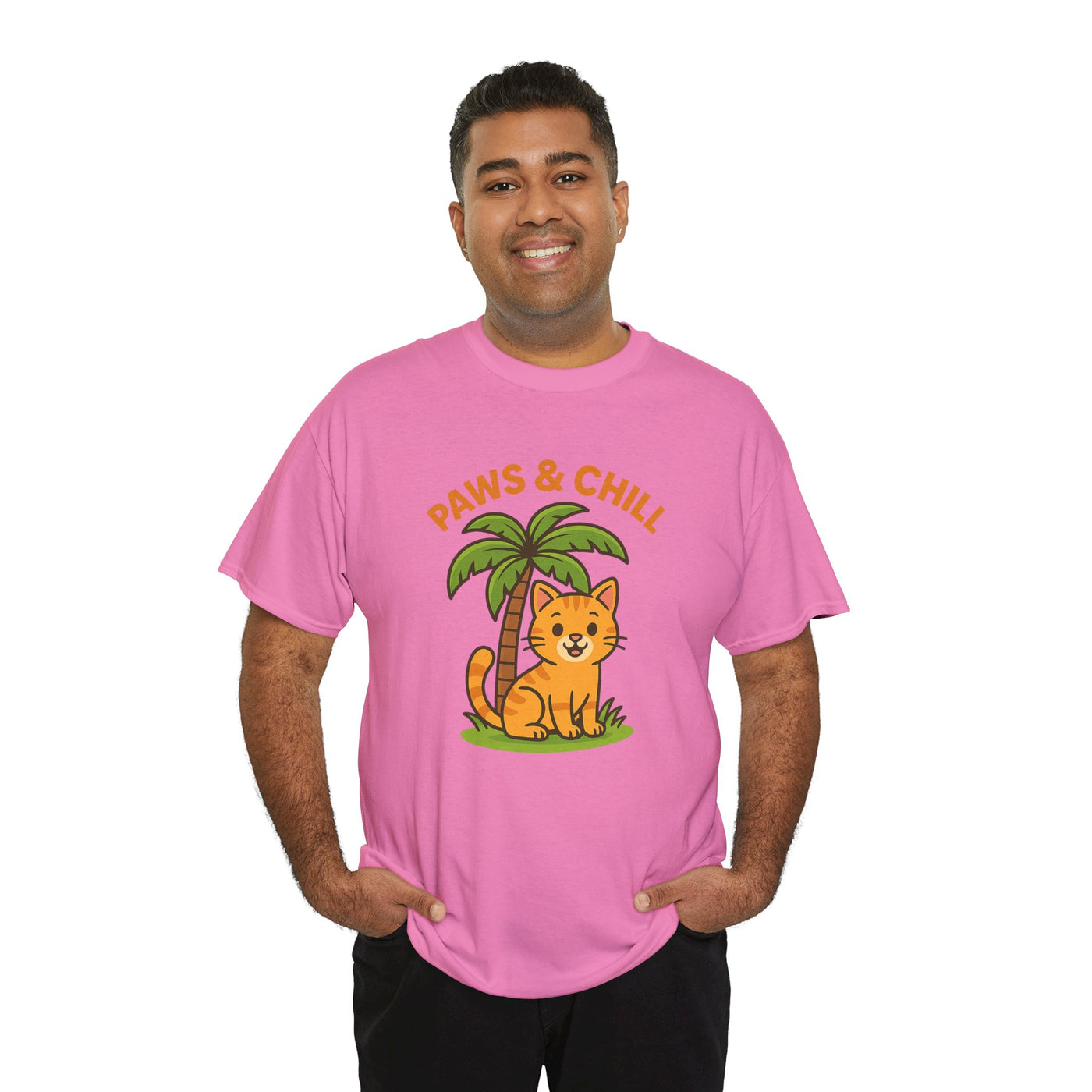 Paws & Chill Funny Cat T-Shirt – Cute Unisex Cat Lover Tee