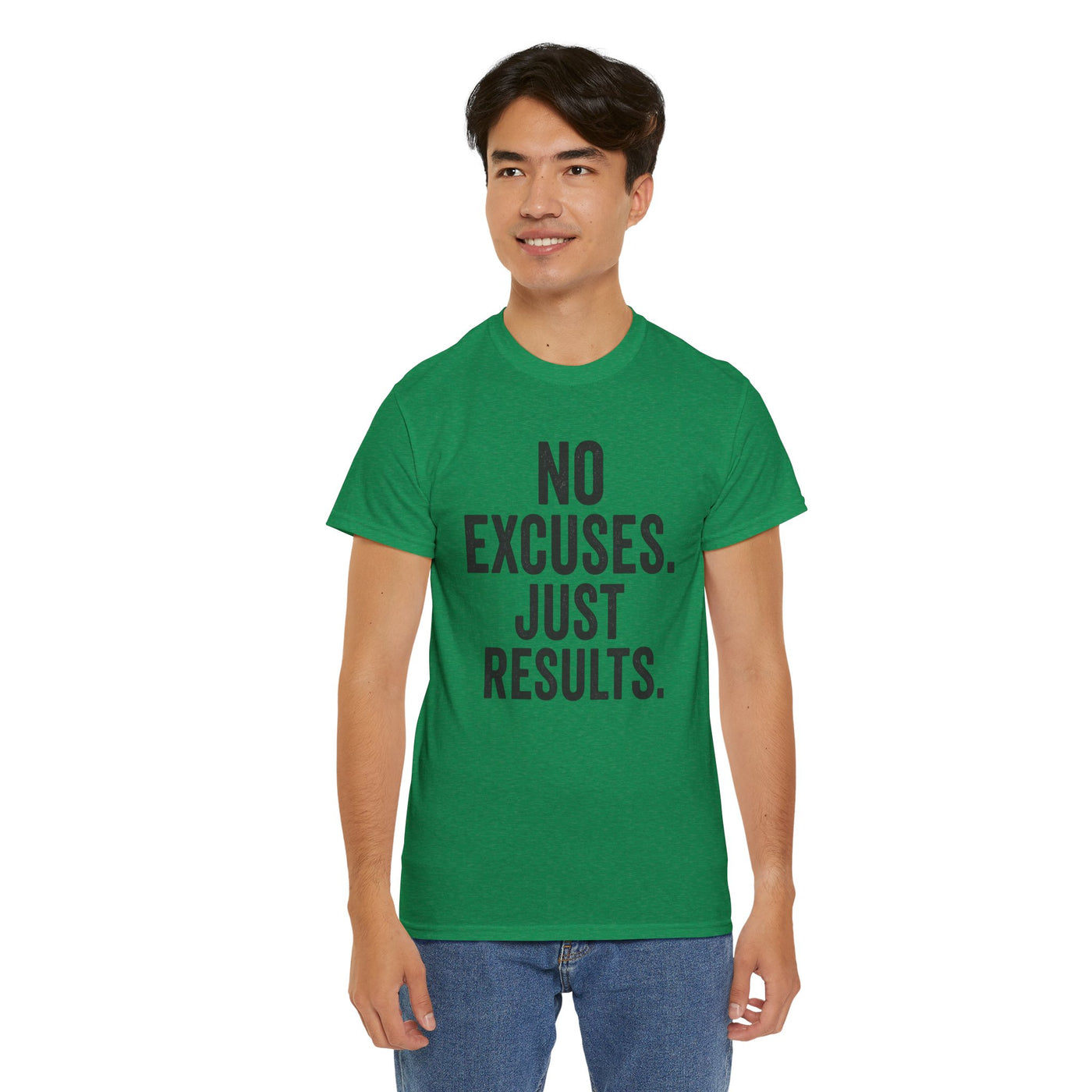 Motivational Unisex Heavy Cotton Tee - No Excuses Just Results, Fitness Shirt, Workout Apparel, Inspirational Top, Gift for Athletes, [...]