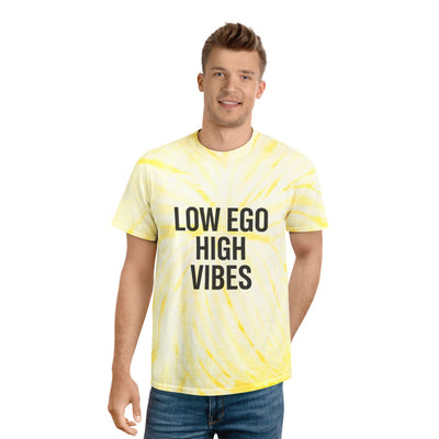 Low Ego High Vibes Tie-Dye Tee, Boho T-Shirt, Positive Vibes Shirt, Casual Summer Top, Gift for Friends, Festival Wear