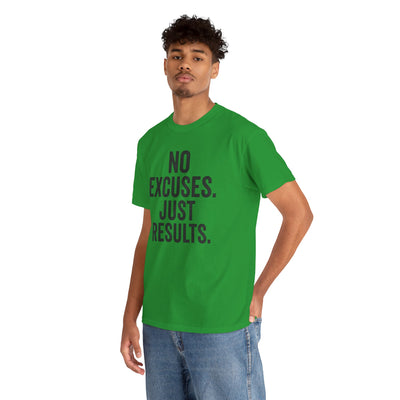 Motivational Unisex Heavy Cotton Tee - No Excuses Just Results, Fitness Shirt, Workout Apparel, Inspirational Top, Gift for Athletes, [...]