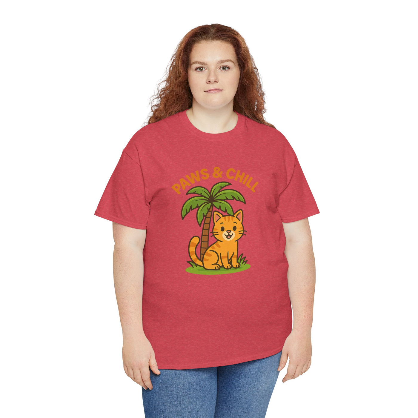Paws & Chill Funny Cat T-Shirt – Cute Unisex Cat Lover Tee