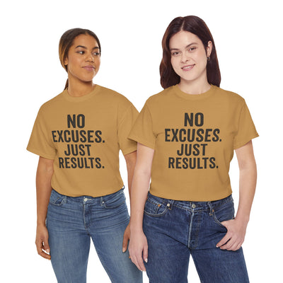 Motivational Unisex Heavy Cotton Tee - No Excuses Just Results, Fitness Shirt, Workout Apparel, Inspirational Top, Gift for Athletes, [...]