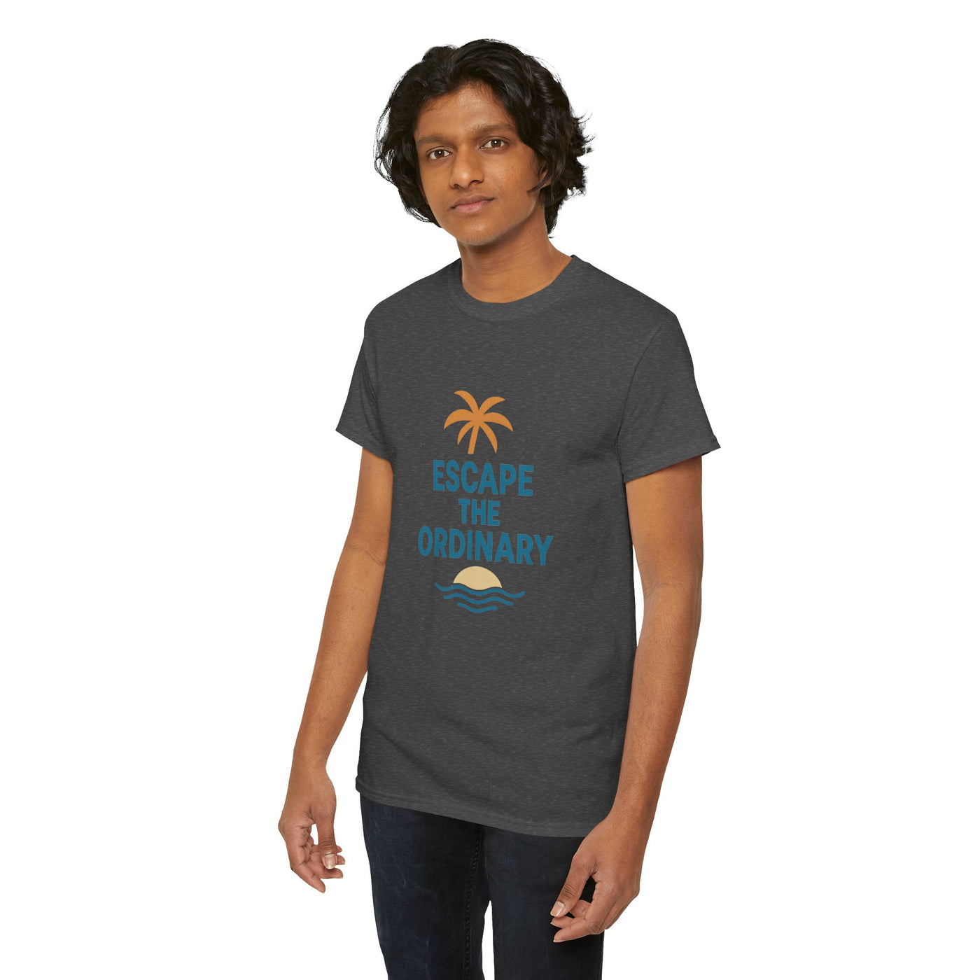 Escape the Ordinary T-Shirt – Tropical Palm Tree Shirt – Adventure Travel Unisex Tee – Summer Beach Shirt – Motivational Graphic Tee