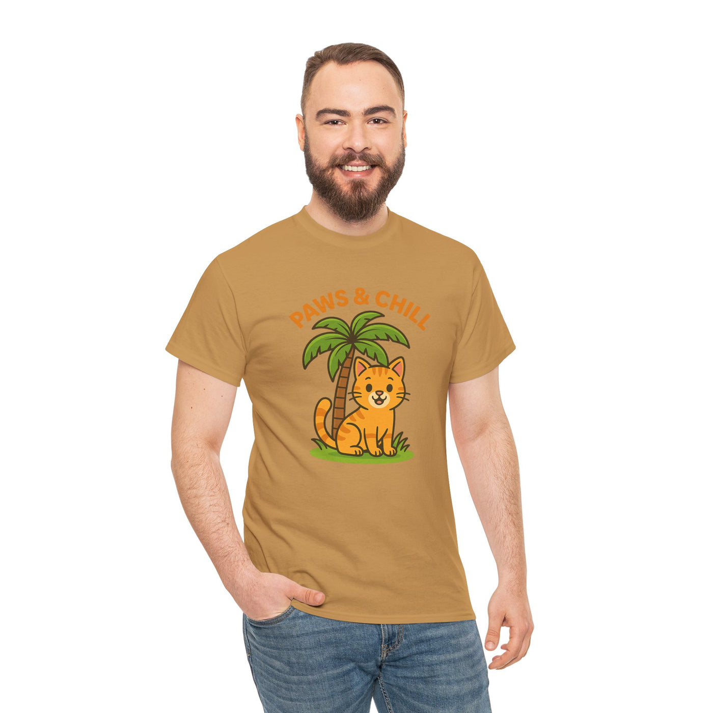 Paws & Chill Funny Cat T-Shirt – Cute Unisex Cat Lover Tee