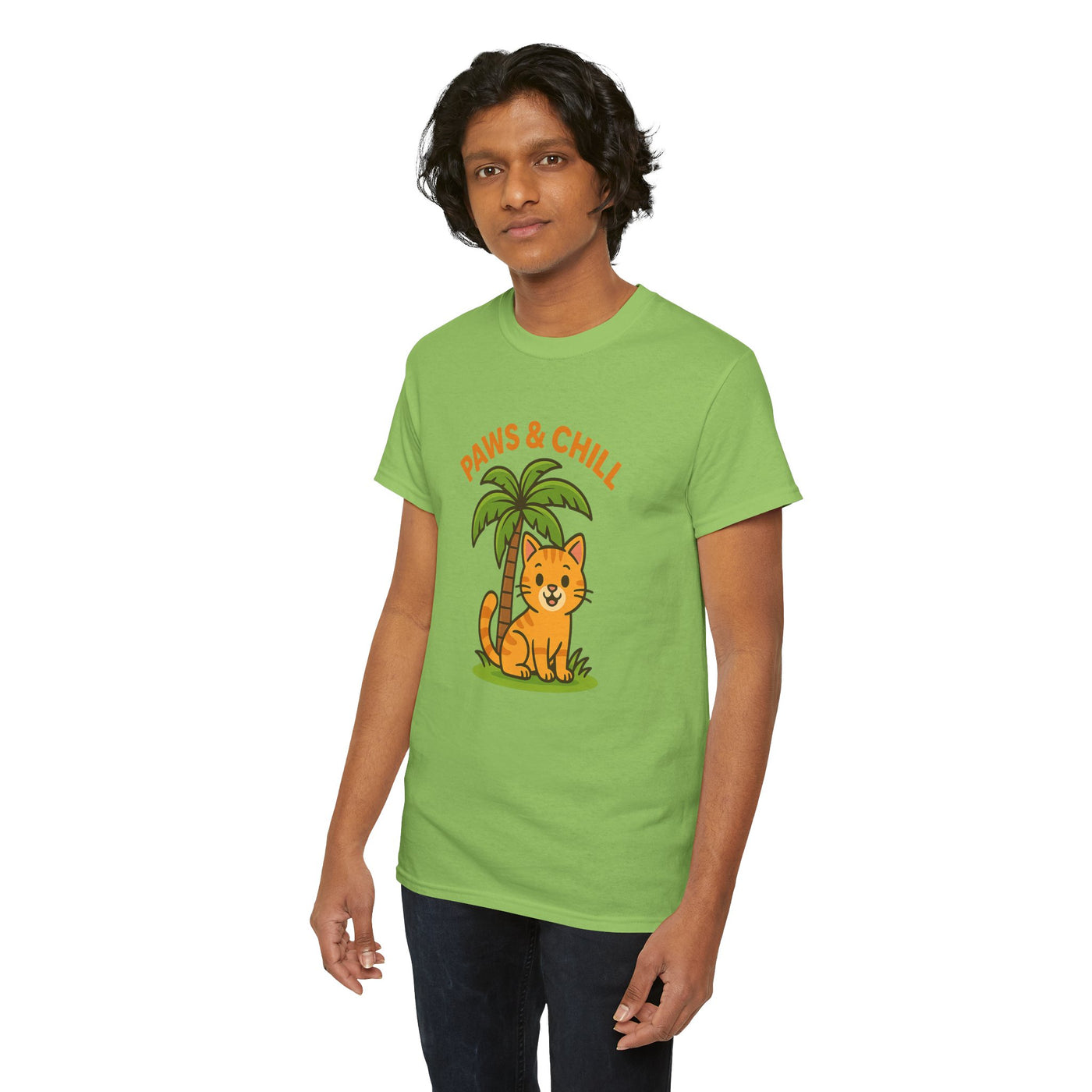 Paws & Chill Funny Cat T-Shirt – Cute Unisex Cat Lover Tee