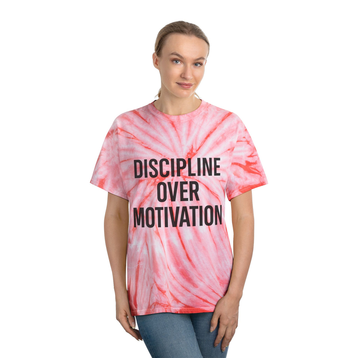 Tie-Dye Tee, Cyclone - Motivational T-Shirt, Yellow Tie-Dye Shirt, Casual Wear, Gift for Fitness Lovers, Gym Apparel, Summer Outfit