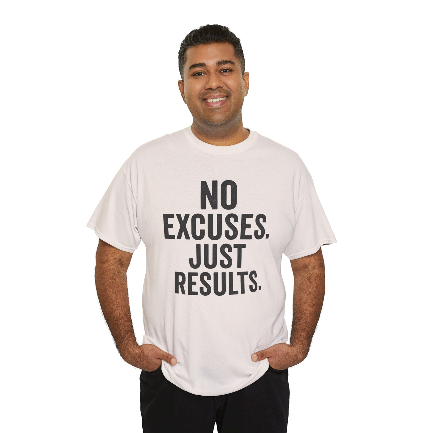 Motivational Unisex Heavy Cotton Tee - No Excuses Just Results, Fitness Shirt, Workout Apparel, Inspirational Top, Gift for Athletes, [...]