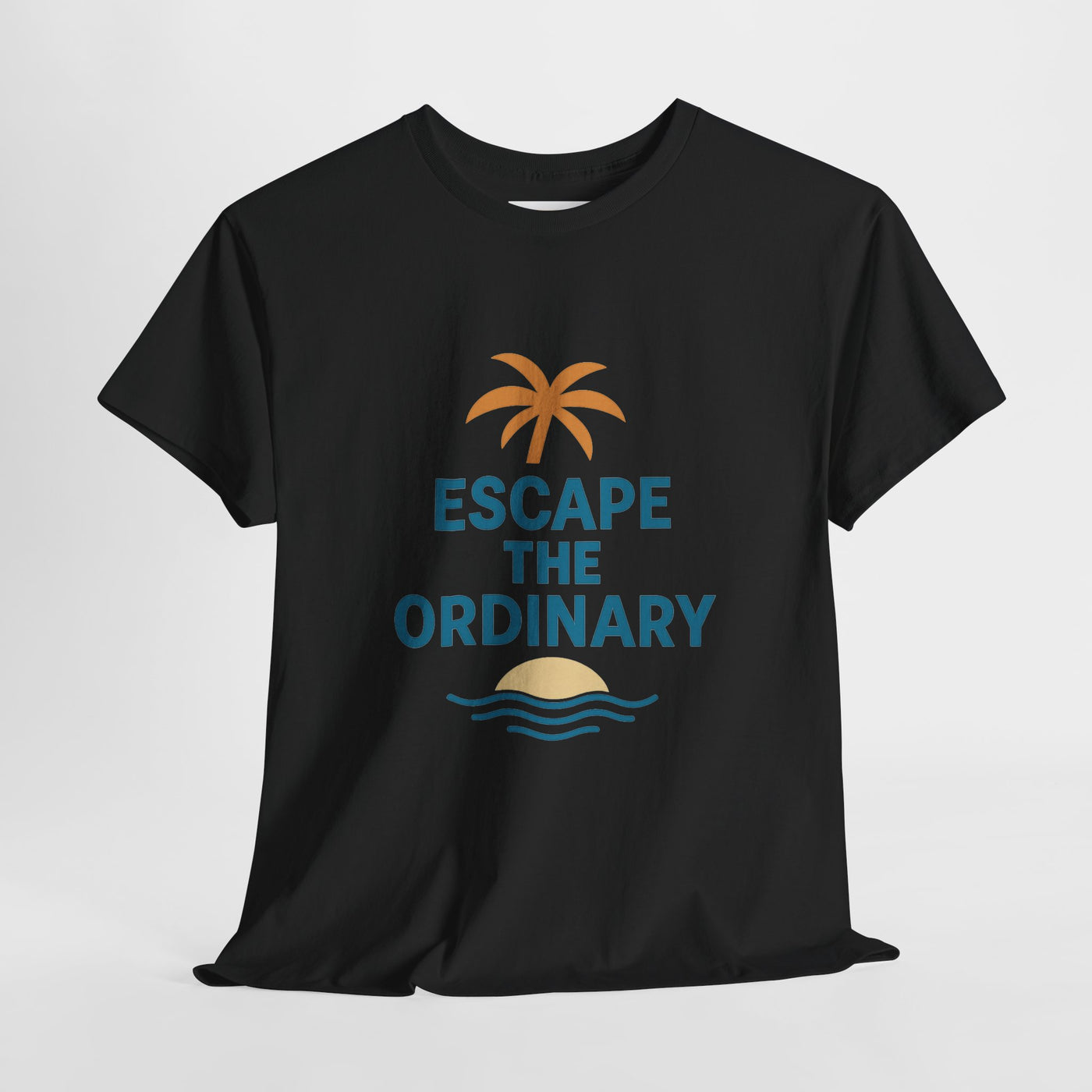 Escape the Ordinary T-Shirt – Tropical Palm Tree Shirt – Adventure Travel Unisex Tee – Summer Beach Shirt – Motivational Graphic Tee