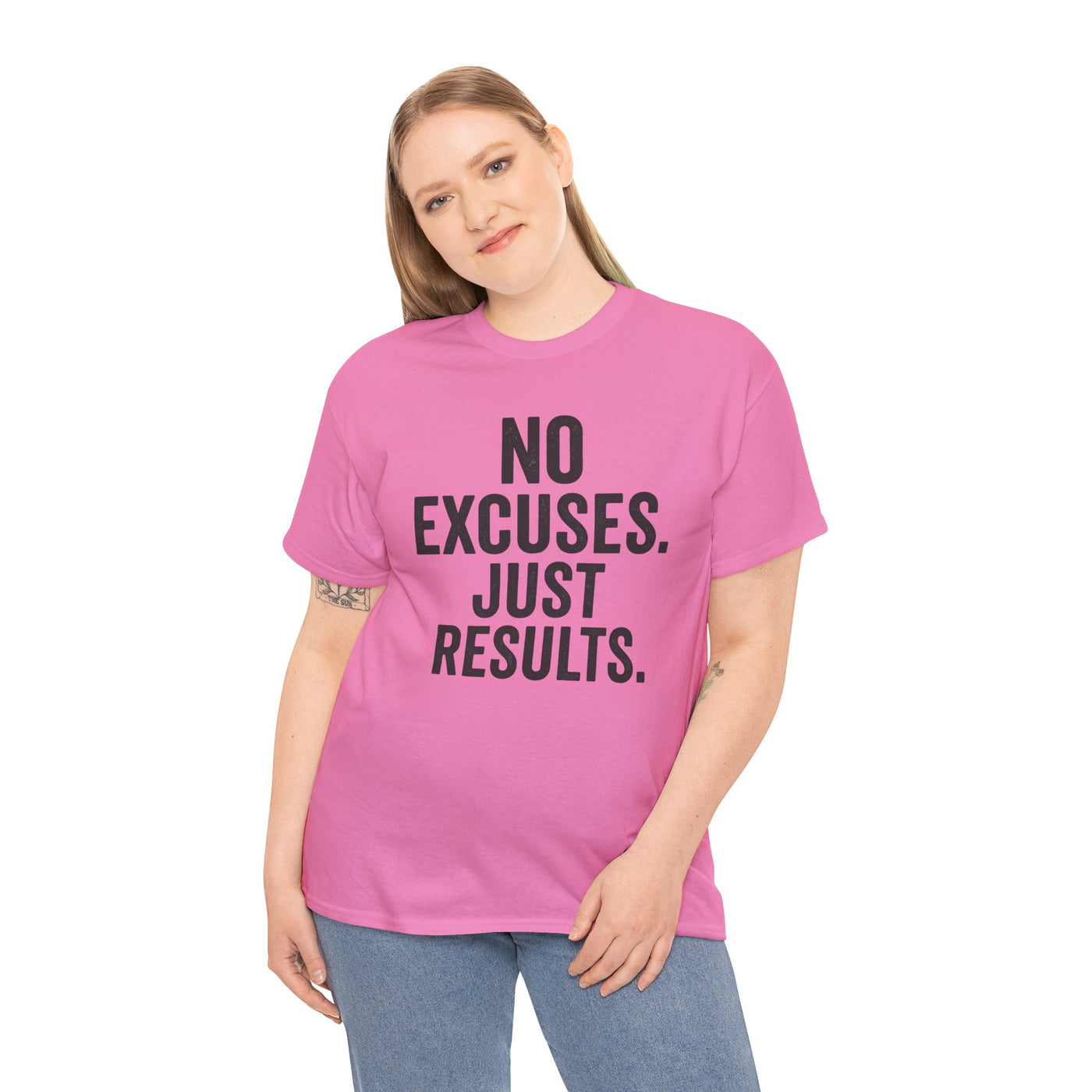 Motivational Unisex Heavy Cotton Tee - No Excuses Just Results, Fitness Shirt, Workout Apparel, Inspirational Top, Gift for Athletes, [...]