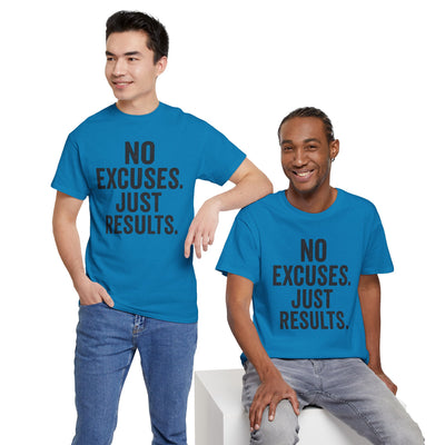 Motivational Unisex Heavy Cotton Tee - No Excuses Just Results, Fitness Shirt, Workout Apparel, Inspirational Top, Gift for Athletes, [...]