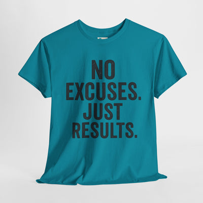 Motivational Unisex Heavy Cotton Tee - No Excuses Just Results, Fitness Shirt, Workout Apparel, Inspirational Top, Gift for Athletes, [...]