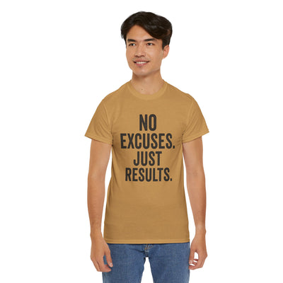Motivational Unisex Heavy Cotton Tee - No Excuses Just Results, Fitness Shirt, Workout Apparel, Inspirational Top, Gift for Athletes, [...]