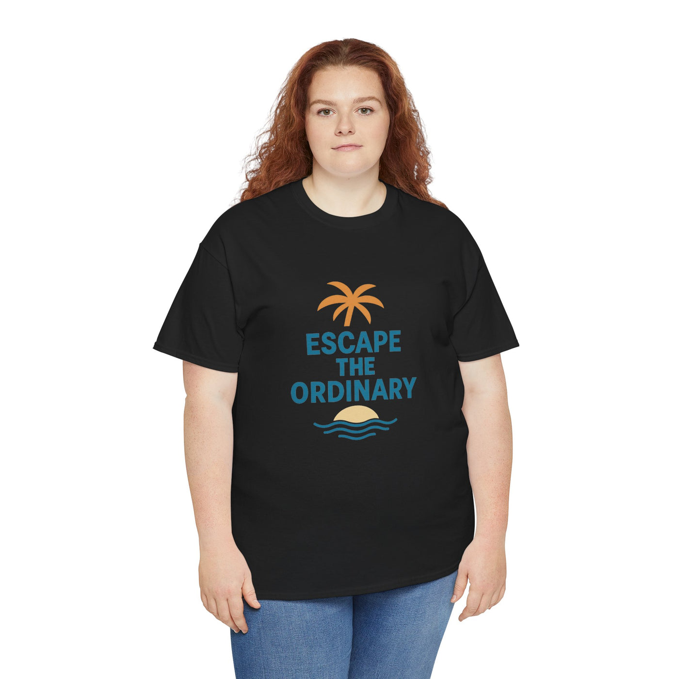 Escape the Ordinary T-Shirt – Tropical Palm Tree Shirt – Adventure Travel Unisex Tee – Summer Beach Shirt – Motivational Graphic Tee