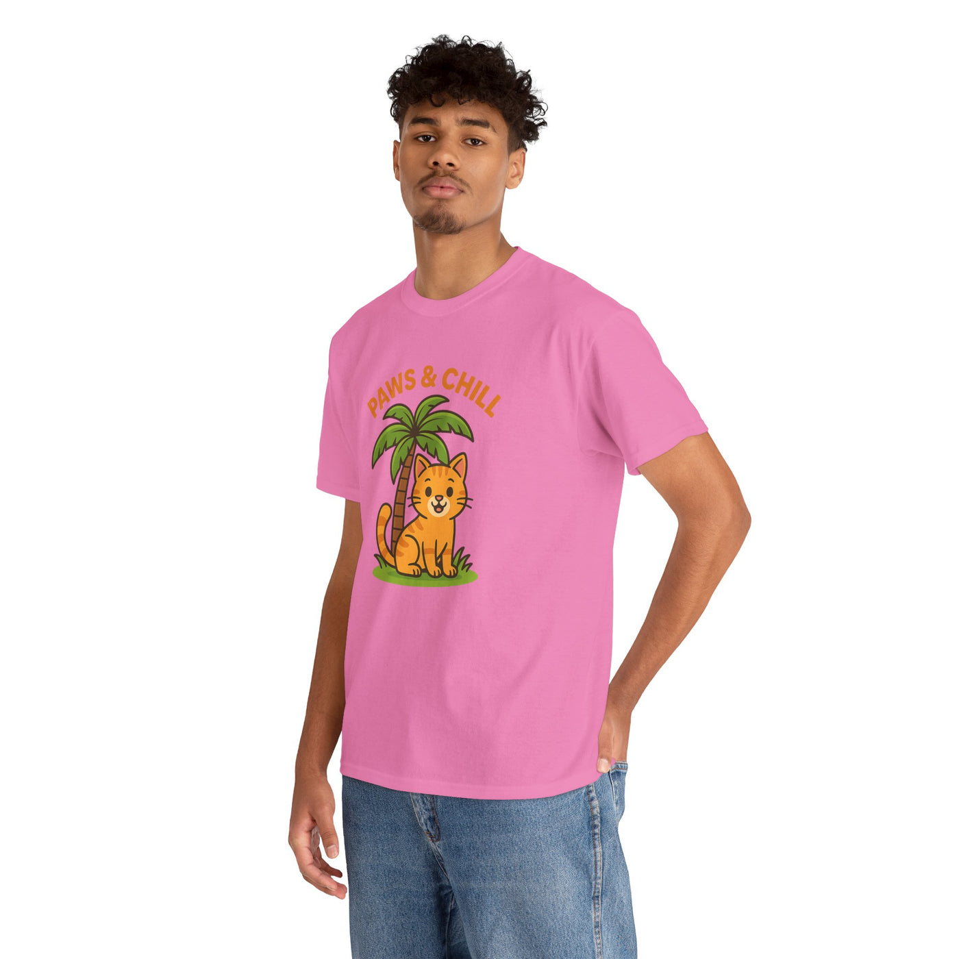 Paws & Chill Funny Cat T-Shirt – Cute Unisex Cat Lover Tee